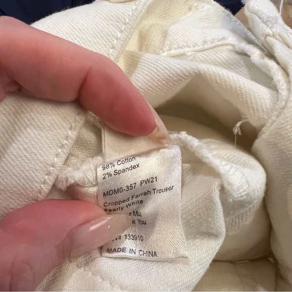 NWT✨ Show Me Your Mumu Cropped Farrah Trouser Pearly White - Picture 8 of 8